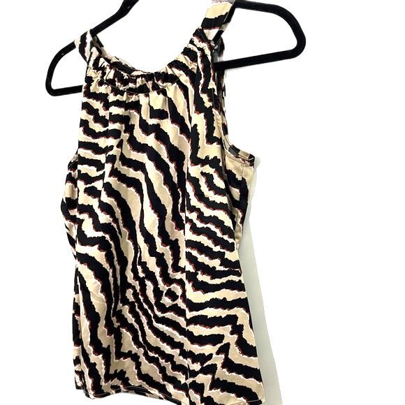 212 Collection Animal Print Tank Top Cream Black Size Small - Picture 4 of 12